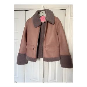 Kate Spade Leather Shearling Jacket